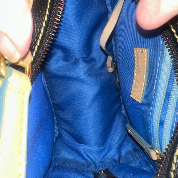 Dooney & Bourke Black and Purple Mini Bag with Gold and Pink Accents - Picture 2 of 4